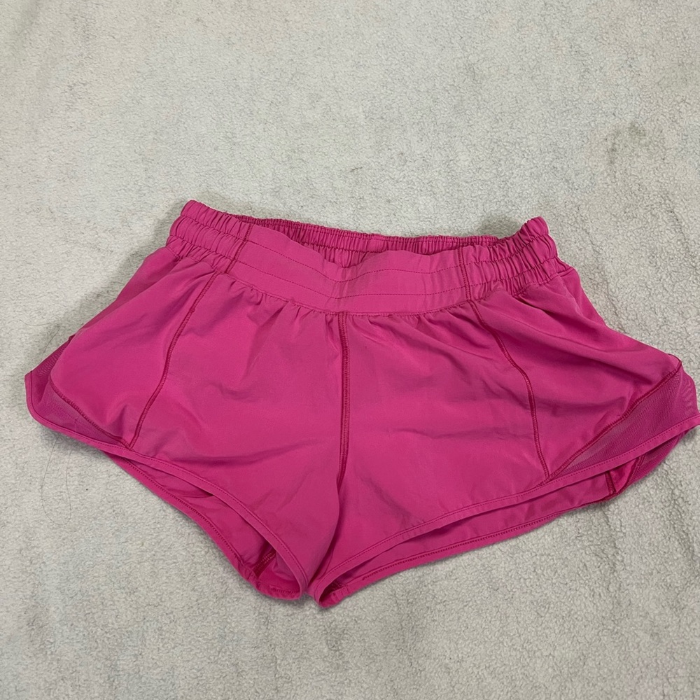 Hit pink Lululemon athletic shorts (size 6)
